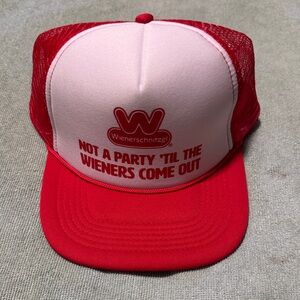 Wienerschnitzel Red and White Party Hat